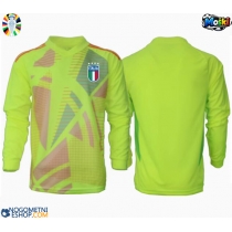 Moški Nogometni dresi Italija Vratar Domači EP 2024 Dolgi Rokav